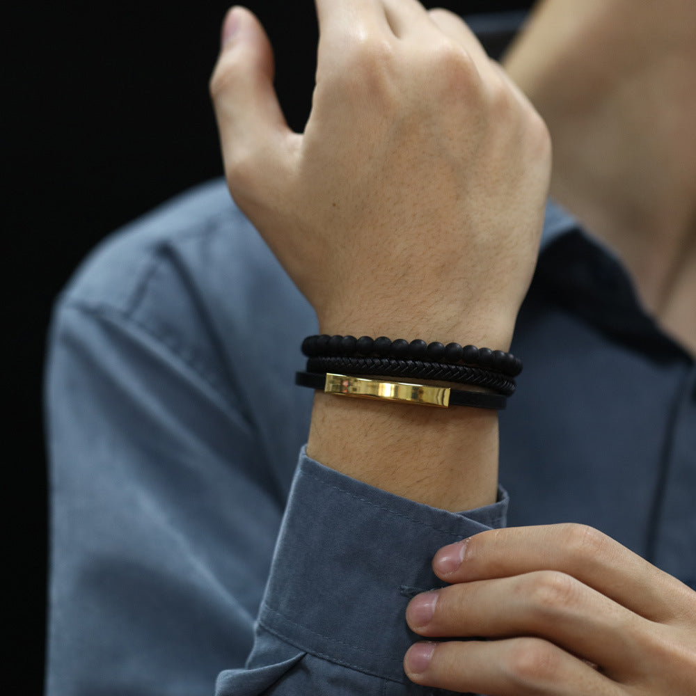 The Signature Noir-Gold Bracelet
