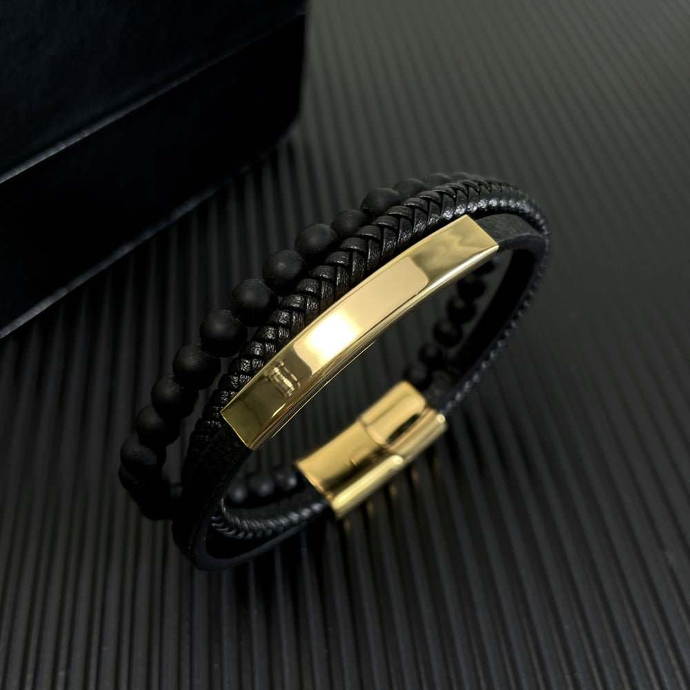 The Signature Noir-Gold Bracelet